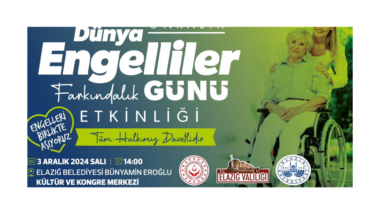 Elazığ Belediyesi, 3 Aralık Dünya Engelliler Farkındalık Günü Etkinliği Düzenleyecek